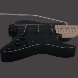 Custom Cheap Travel Electric Guitar ST-04 Black - Image 3