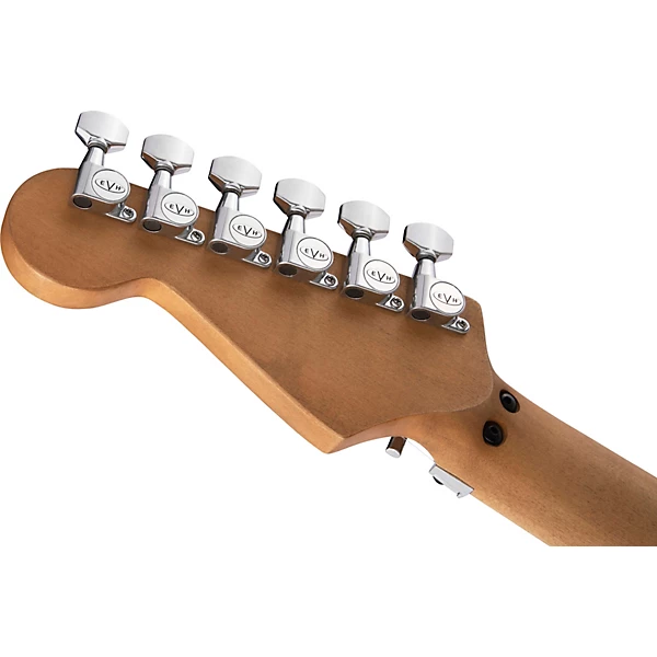 EVH Striped Series Frankie Electric Guitar Red with Black and White Stripes Relic - Image 8