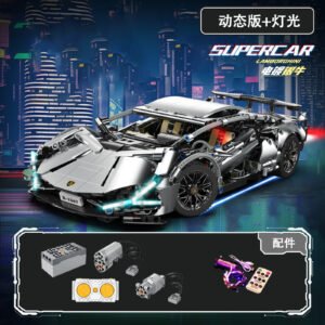 Otenee Compatible with Lego Cyberpunk Black Samurai V12 Rambo Remote Control Brick Car Racing Children's Toy Wholesale