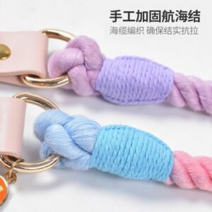 Otenee Wholesale Amazon Handmade Colorful Pet Dog Leash Set Leather Dog Collar Supplies Cross-border