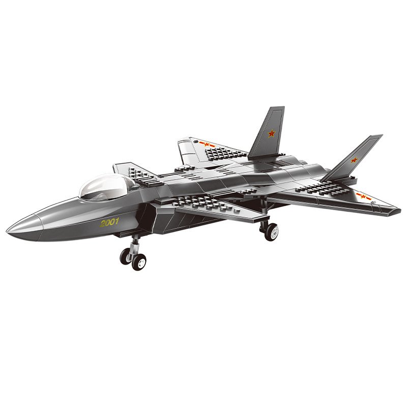 Otenee Small particle educational toy assembly toys for children aged 6-12, military combat aircraft model building blocks - Image 2