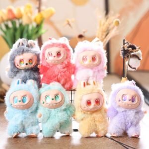 Otenee Cute and cuddly three-generation vinyl pull-tab hanging ornaments, plush toy figures, labubu bag hangers, keychains, doll accessories