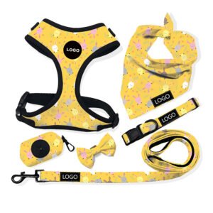 Otenee Customized Huasong Collar Set Cross-border Amazon Dog Leash Pet Chest Strap New Dog Collar