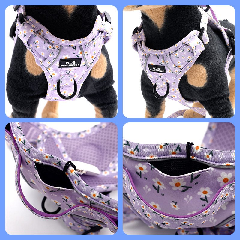Otenee Huashan customized dog leash with locator tracking, high elasticity breathable dog chest harness to prevent escape