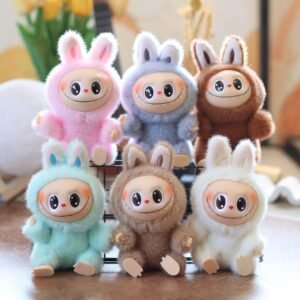 Otenee Internet celebrity cute and fuzzy rubber pull-tab hanging decorations, plush toys, doll figures, book bags hangings, keychains, and dolls