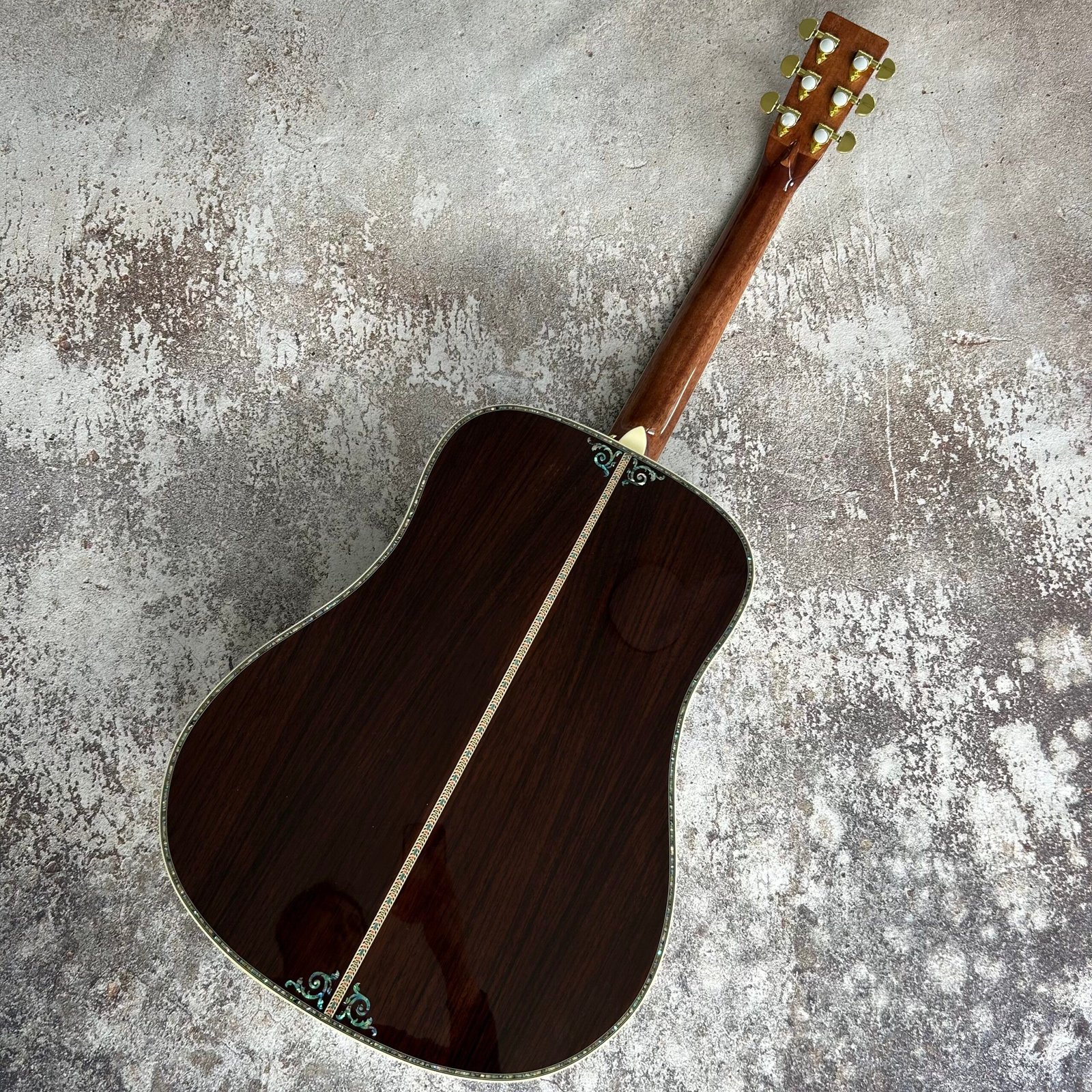 Made in China with postage Flower logo D45 luxury spruce with single rose side and back fusion ebony small vase box pearl decal 1100 - Image 5