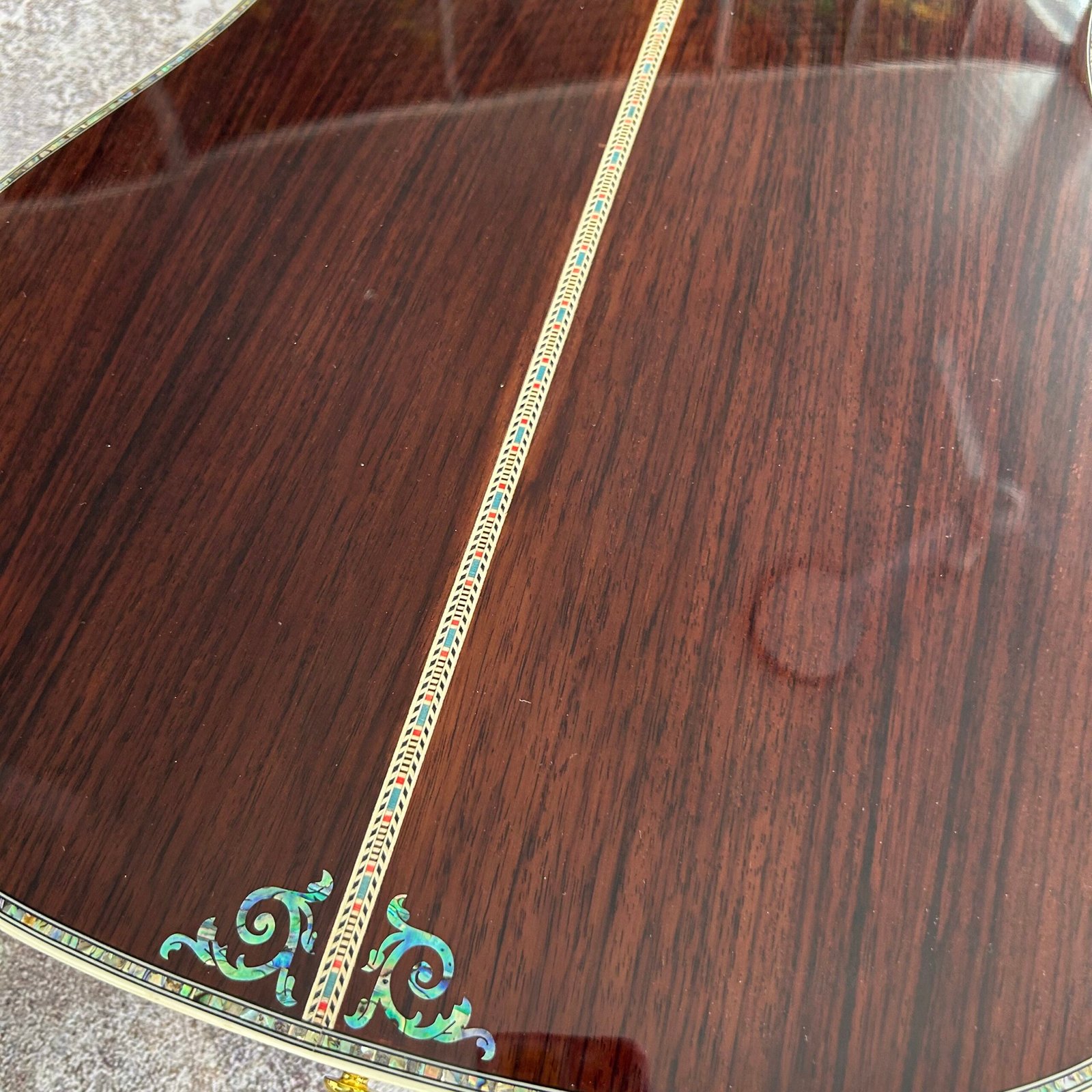 Made in China with postage Flower logo D45 luxury spruce with single rose side and back fusion ebony small vase box pearl decal 1100 - Image 6