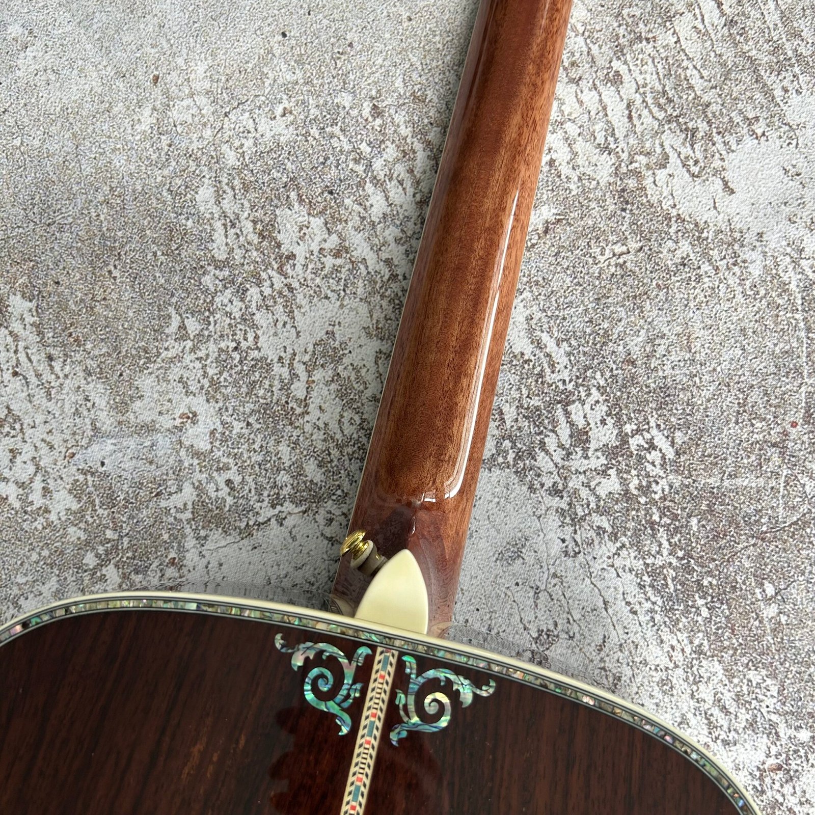 Made in China with postage Flower logo D45 luxury spruce with single rose side and back fusion ebony small vase box pearl decal 1100 - Image 7