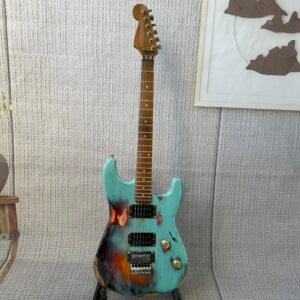 Made in China with postage Make an old green ST small double-shake roasted maple neck.10. Make an old green ST small double-shake roasted maple neck.