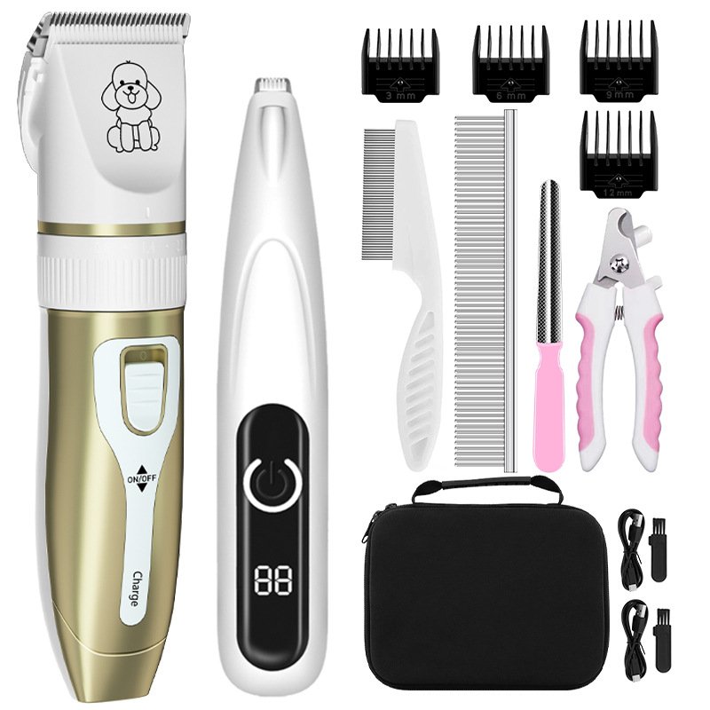 Otenee Pet Hair Remover Electric Trimmer Dog Grooming Shears Teddy Shaving Specialized Beauty Wool High-Power Push Blade - Image 5