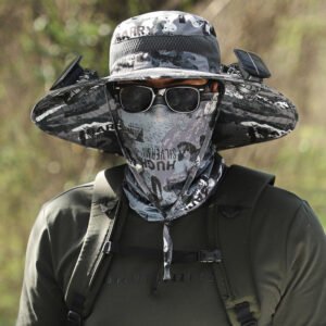 Otenee Foreign trade hot-selling solar fan hat, rechargeable dual-fan men's fishing and fisherman's cap, outdoor sunshade hat