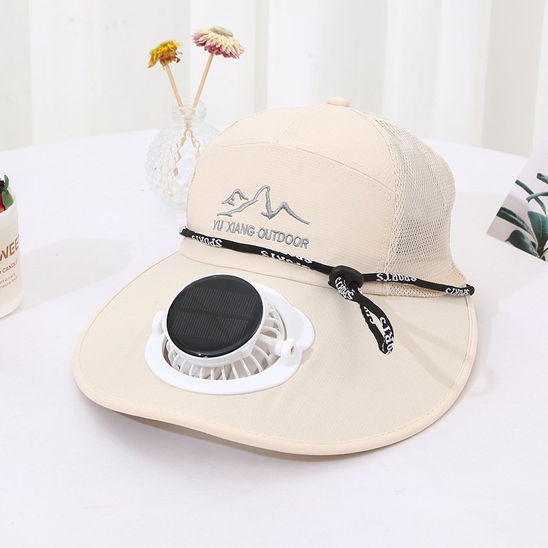 Otenee Summer solar-powered charging fan hat for men and women adults, sunshade, UV protection, multifunctional outdoor work - Image 3
