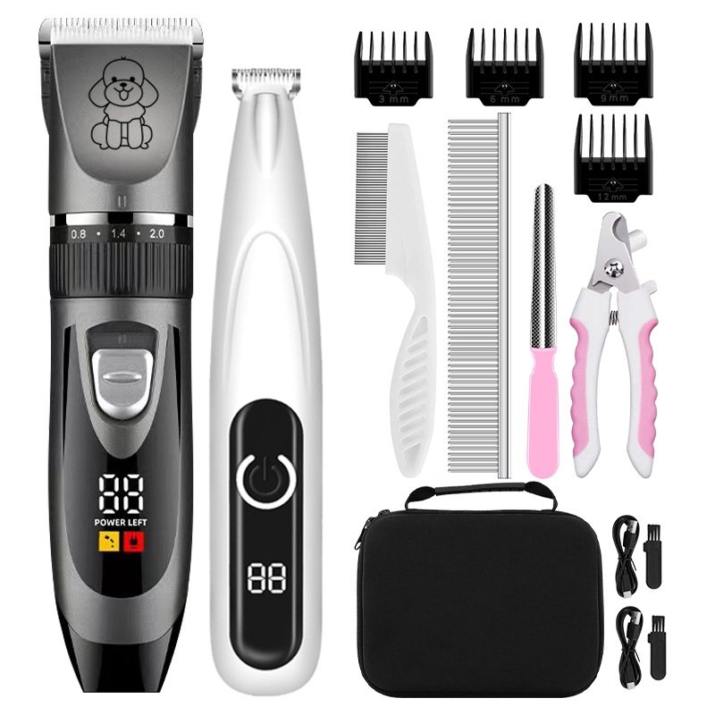 Otenee Pet Hair Remover Electric Trimmer Dog Grooming Shears Teddy Shaving Specialized Beauty Wool High-Power Push Blade - Image 2