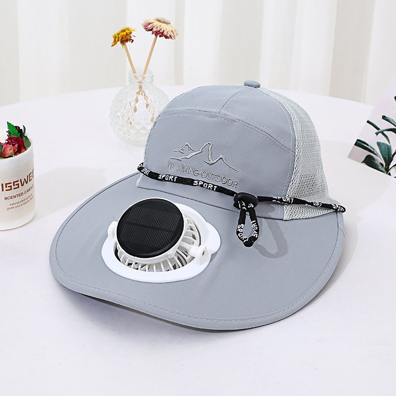 Otenee Summer solar-powered charging fan hat for men and women adults, sunshade, UV protection, multifunctional outdoor work - Image 4