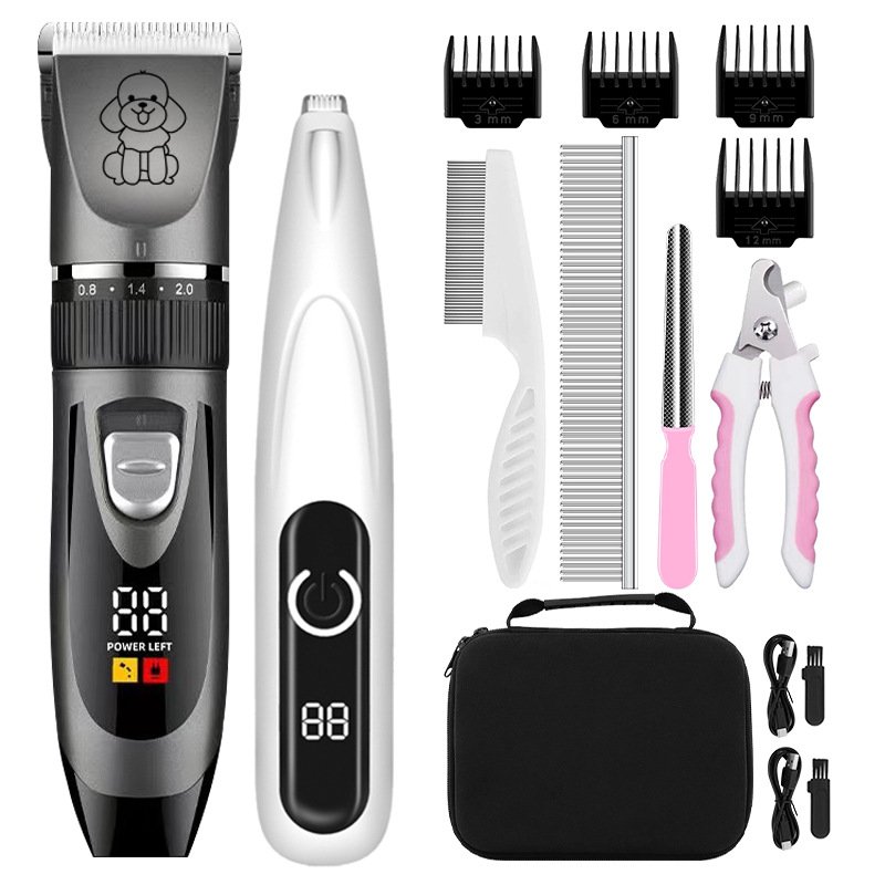 Otenee Pet Hair Remover Electric Trimmer Dog Grooming Shears Teddy Shaving Specialized Beauty Wool High-Power Push Blade - Image 4