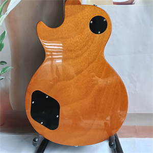 Transparent Green Flame Maple Top Les Paul Electric Guitar, Dual Humbucker Pickups, Cream Pickguard, Gold Hardware & Trapezoid Inlays - Image 6