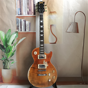 Vintage Relic Honey Burst Les Paul Electric Guitar, Dual Humbucker Pickup Configuration, Flame Maple Top & Chrome Hardware - Image 2