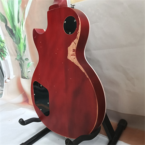 Vintage Relic Cherry Sunburst Les Paul Electric Guitar, Dual Humbucker Pickup Configuration, Flame Maple Top & Chrome Hardware - Image 7
